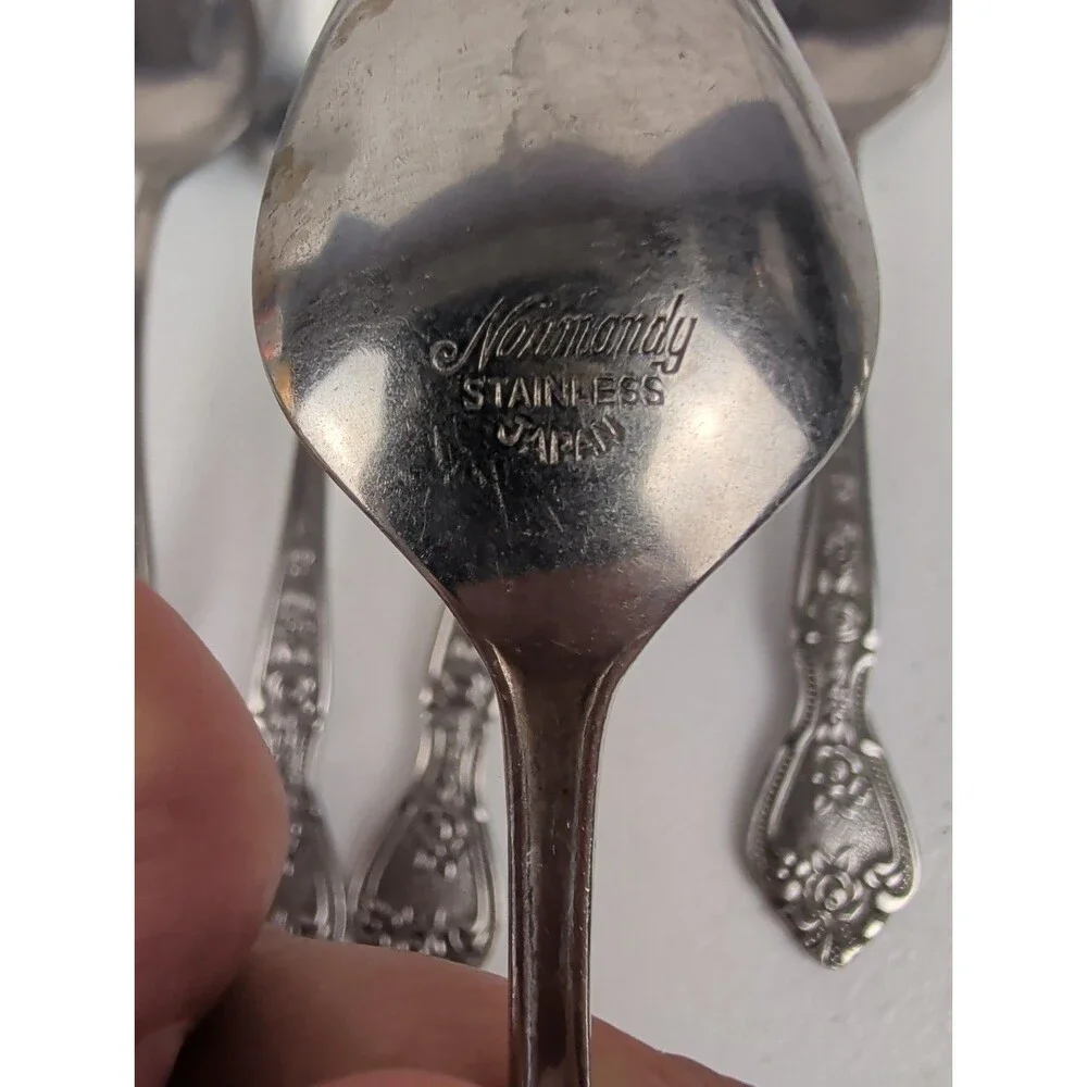 Vintage NORMANDY Stainless Flatware Japan Floral Roses Replacements - 30Pcs